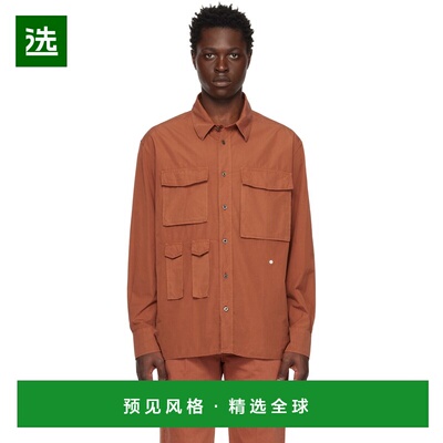 1h可退 香港直邮Études 男士 红色 Checkpoint 衬衫 E23MM390A003