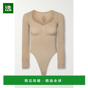 1h可退 香港直邮SKIMS 女士 Sculpt Thong 无缝长袖土褐色连体衣