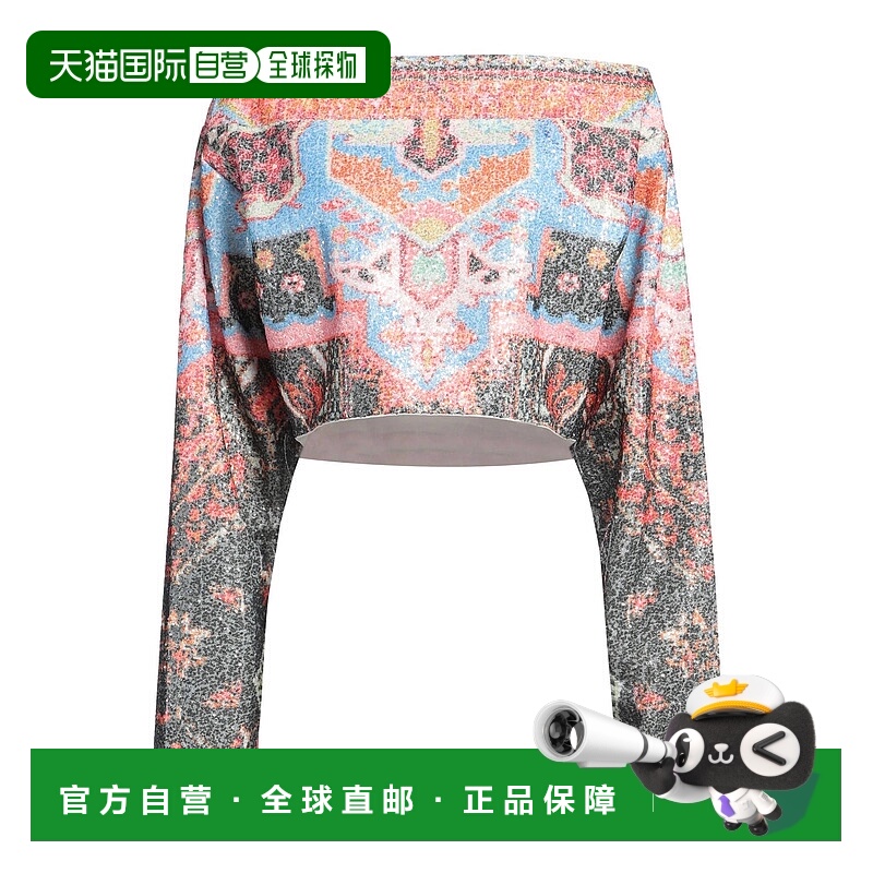1h可退 香港直邮Balmain 巴尔曼 女士 露肩上衣 blue蓝色 舒适时