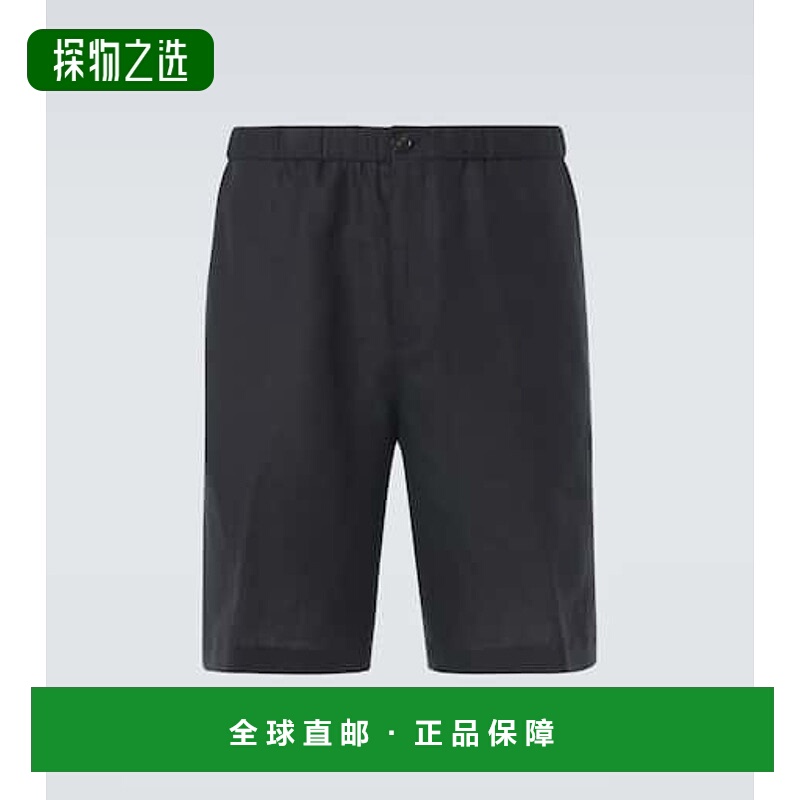 1h可退 香港直邮Loro Piana 诺悠翩雅 男士 Emanuele 亚麻百慕大