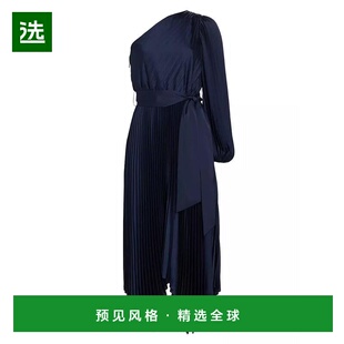 1h可退 【美国直邮】Milly Christa 褶饰单肩连衣裙