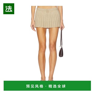 1h可退 香港直邮Danielle Guizio 女士 麻花扭纹针织迷你半身裙 H