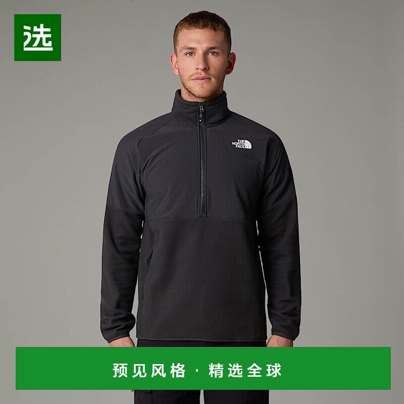 欧洲直邮北面男士 Glacier 半拉链厚羊毛衫TheNorthFace毛衣男装