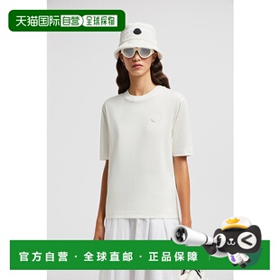 女士硅胶标识贴片棉质T恤短袖 2025新品 盟可睐 欧洲直邮MONCLER