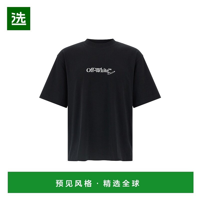 1h可退 香港直邮off-white 男士 'Scribble Skate' 箭号T恤 OMAA1