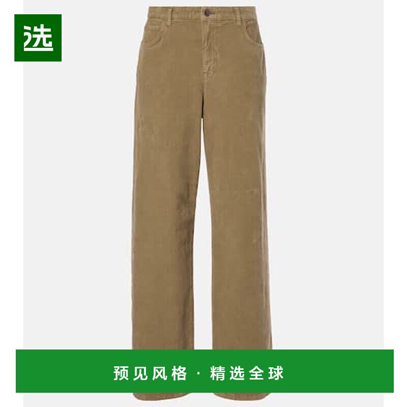 香港直邮The Row 女士 Eglitta 棉质灯芯绒阔腿裤休闲裤