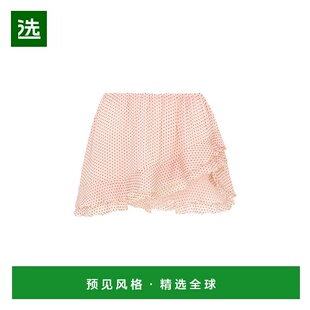 1h可退 香港直邮LOVESHACKFANCY 女士 Renza 荷叶边雪纺迷你半身