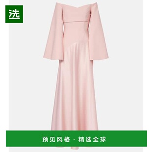 1h可退 香港直邮SOLACE LONDON 女士 Rina crêpe 露肩缎面礼服