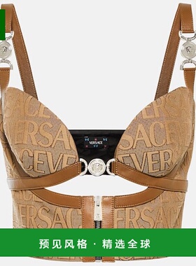 1h可退 香港直邮Versace 范思哲 女士 全皮革边紧身胸衣 001180