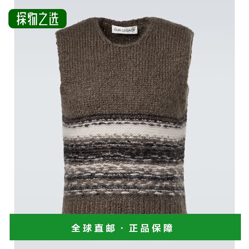 香港直邮Our Legacy 男士 Pleaser 条纹羊毛马海毛毛衣马甲