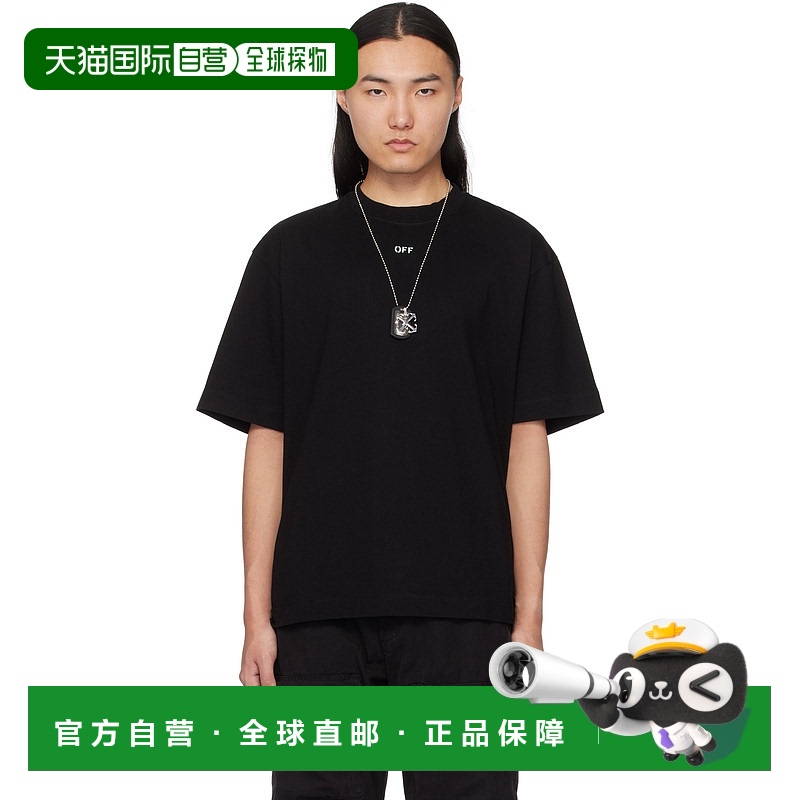 1h可退 香港直邮Off-white 男士 黑色 Vibe Arrow T 恤 OMAA120S2