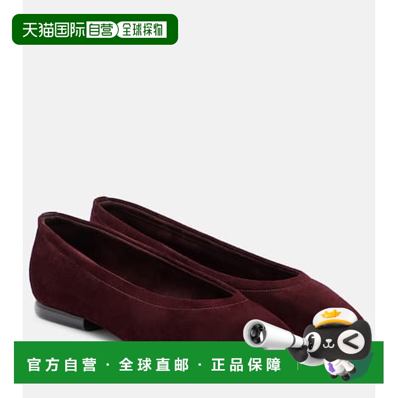香港直邮Loro Piana 诺悠翩雅 女士 Primula 绒面革芭蕾舞鞋