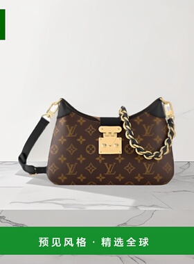 欧洲直邮LV/路易威登 23新款 Twinny女士棕色老花帆布配皮手提包