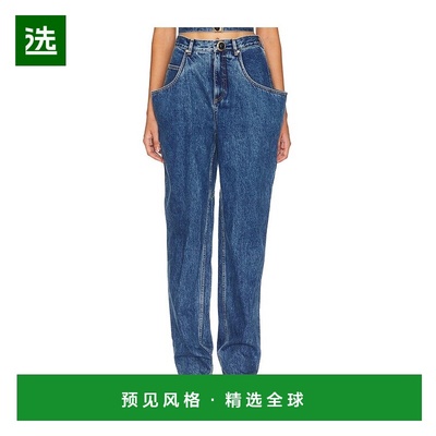 1h可退 香港直邮AREA 女士 喇叭型口袋阔腿牛仔裤 FW24AWPA0032DE