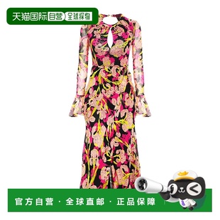 女士 品高 香港直郵Pinko black黑色 舒適時尚 中長連衣裙 1h可退