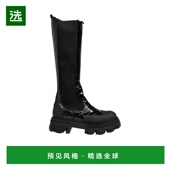 透气百搭女鞋 香港直邮GANNI女士时装 靴高筒圆头中跟厚底潮流时尚