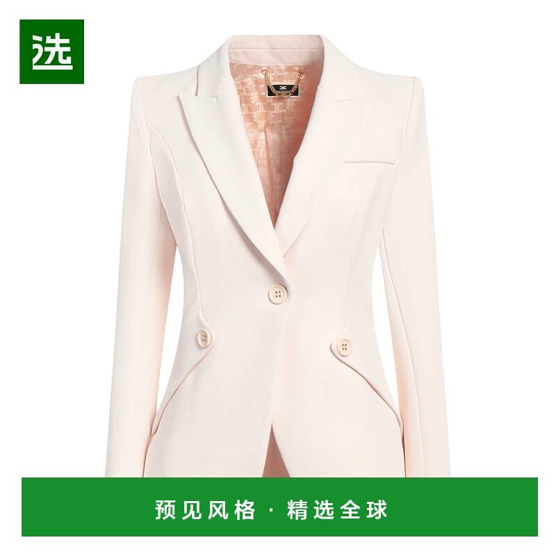 1h可退 香港直邮Elisabetta Franchi 女士 西装外套 beige米色 舒,女装/女士精品,西装,淘宝优惠券,粉丝福利购,淘宝优惠卷