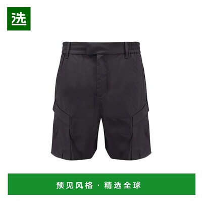 香港直邮Represent 男士短裤 MLM7146301 SS2025 黑色 Shorts