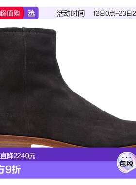 1h可退 香港直邮Common Projects 男士 黑色 Suede Zipper 踝靴 A