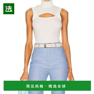 1h可退 【美国直邮】Rosetta Getty 纯棉无袖镂空高领毛衣 女装时