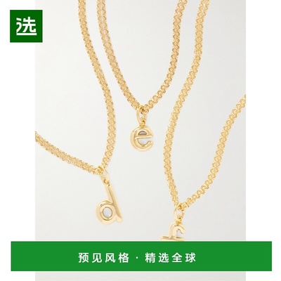 1h可退 香港直邮Roxanne Assoulin 女士 The Puffy 字母镀金项链