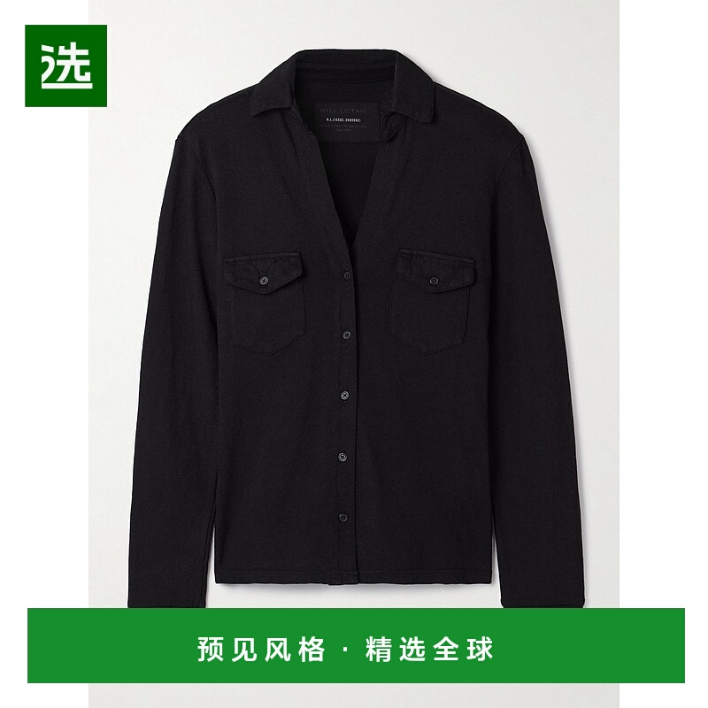 香港直邮NILI LOTAN 女士 Liam 棉针织衬衫 10820K35JETBLACK