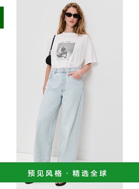 1h可退 香港直邮ANINE BING 女士 Manon 牛仔裤 blue蓝色 舒适时