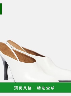 1h可退 香港直邮KHAITE 女士 Colt 100 皮质凉拖 white白色 舒适