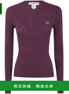 香港直邮TWIN SET 女士卫衣 252TP324105609 AW2025 紫色 Coast s
