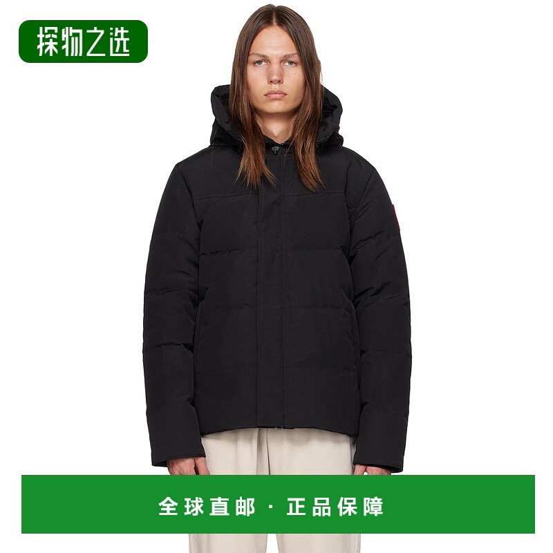 1h可退 香港直邮Canada Goose 加拿大鹅 男士 黑色 MacMillan 羽