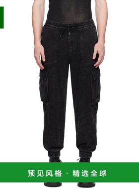 1h可退 【美国直邮】juun j 黑色褪色牛仔工装裤 男装休闲裤 2423