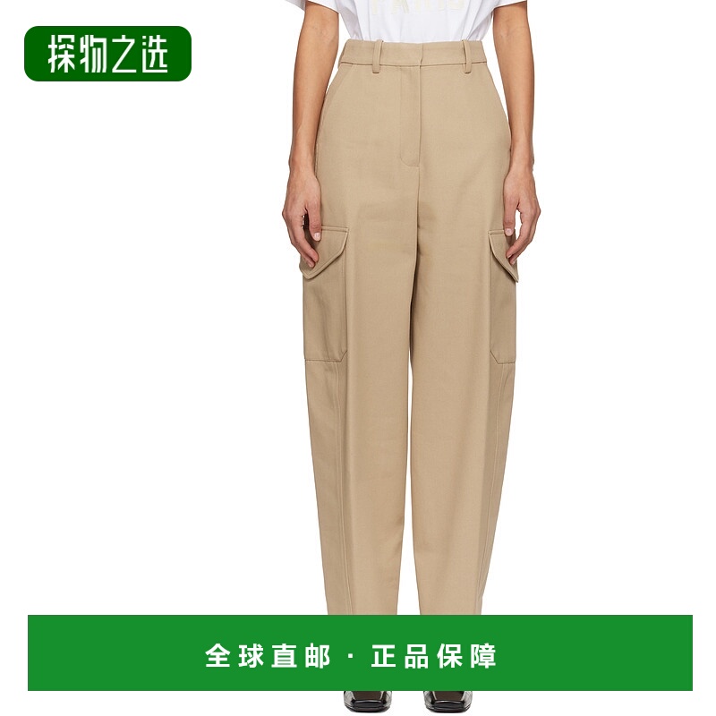 香港直邮Givenchy 纪梵希 女士 驼色 Cocoon Utility 长裤 BW517K