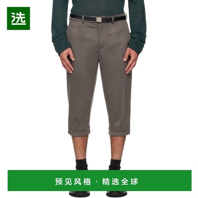 1h可退 香港直邮Rier 男士 灰色 Knickerbocker 短裤 TRS30INT