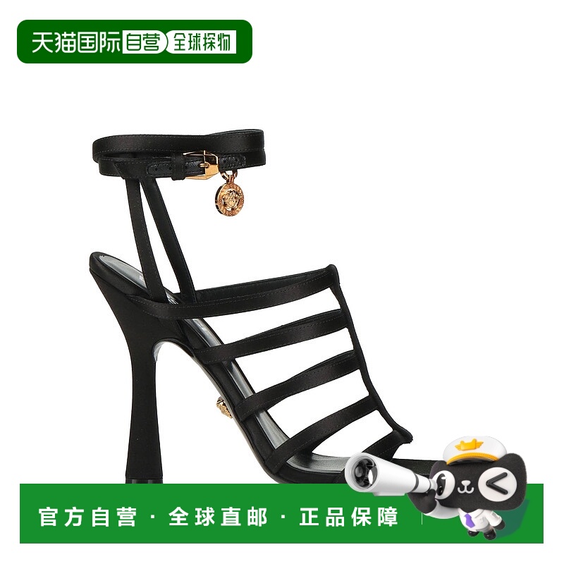 1h可退 香港直邮Versace 范思哲 女士 凉鞋 black黑色 舒适时尚