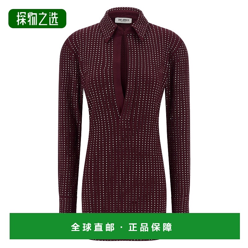 1h可退 香港直邮The Attico 女士 人造钻石连衣裙 251WCA00456114