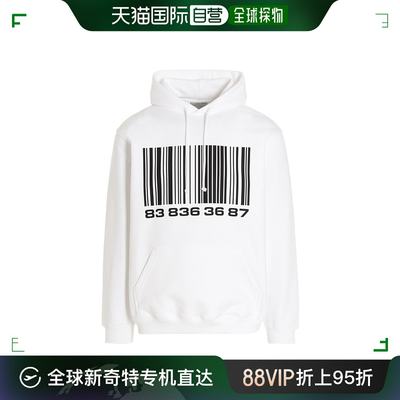 香港直邮Vtmnts 印花连帽卫衣 VL14HD200WWhite