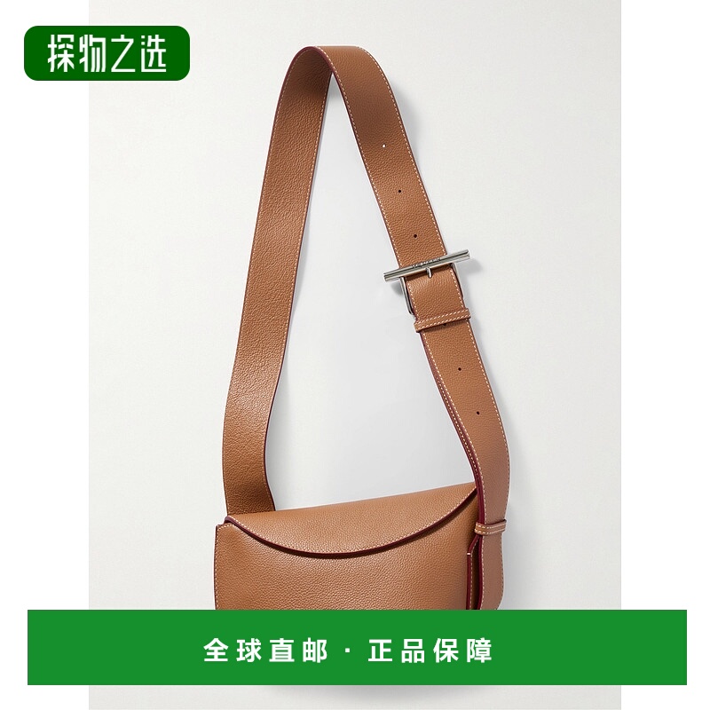 香港直邮mcqueen 亚历山大·麦昆 女士 T-Bar Sling 织纹皮革肩包