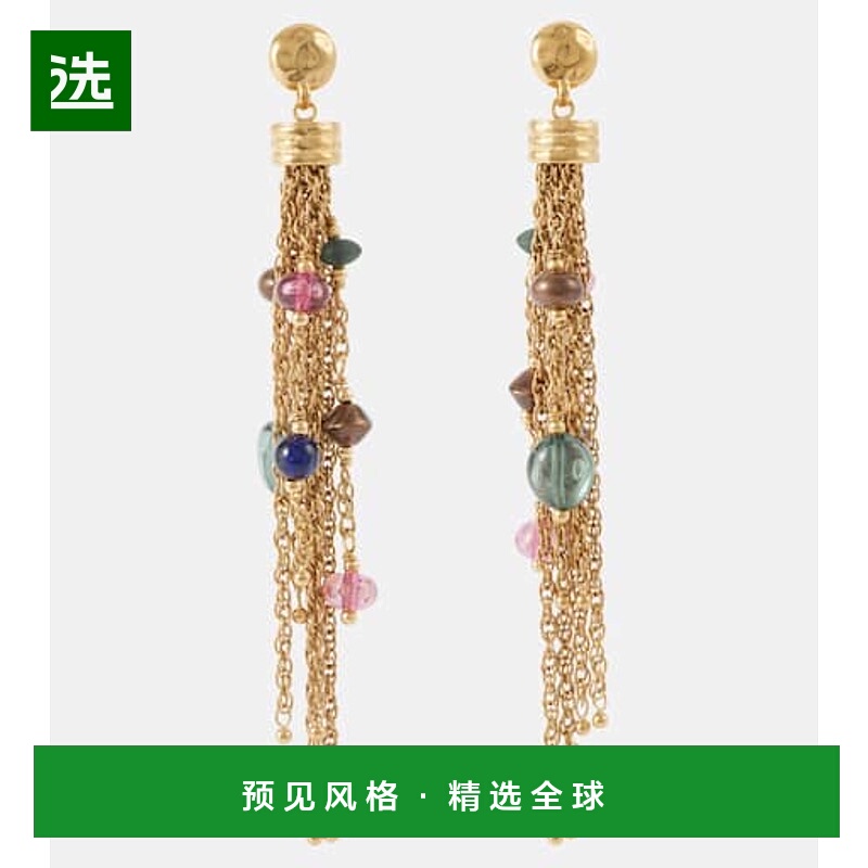 1h可退 香港直邮Chloe 蔻依 女士 Pompoms 精饰耳环 metal金属色