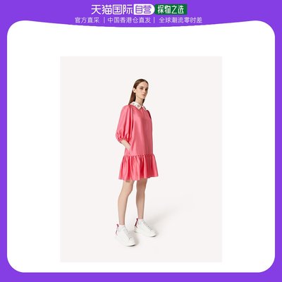 香港直邮RED VALENTINORed Valentino  粉色泡泡袖连衣裙  2R0VAG