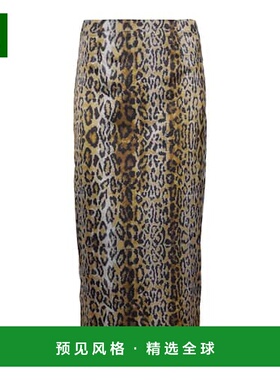 1h可退 香港直邮ROTATE BIRGER CHRISTENSEN 女士 Tasha 豹纹中长