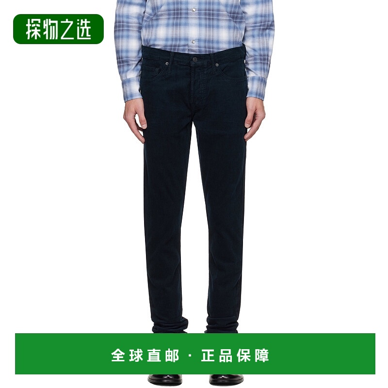 香港直邮Tom Ford 汤姆·福特 男士 海军蓝 12 Waves Cord Stretc