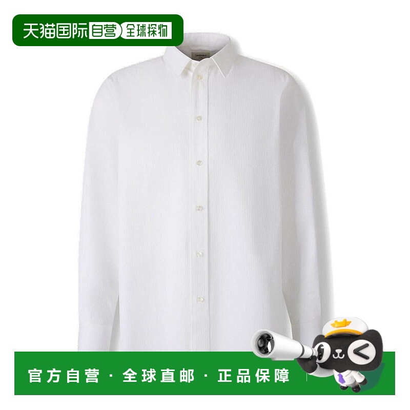 1h可退 香港直邮Saint Laurent 圣罗兰 男士 條紋扣長袖襯衫 8480