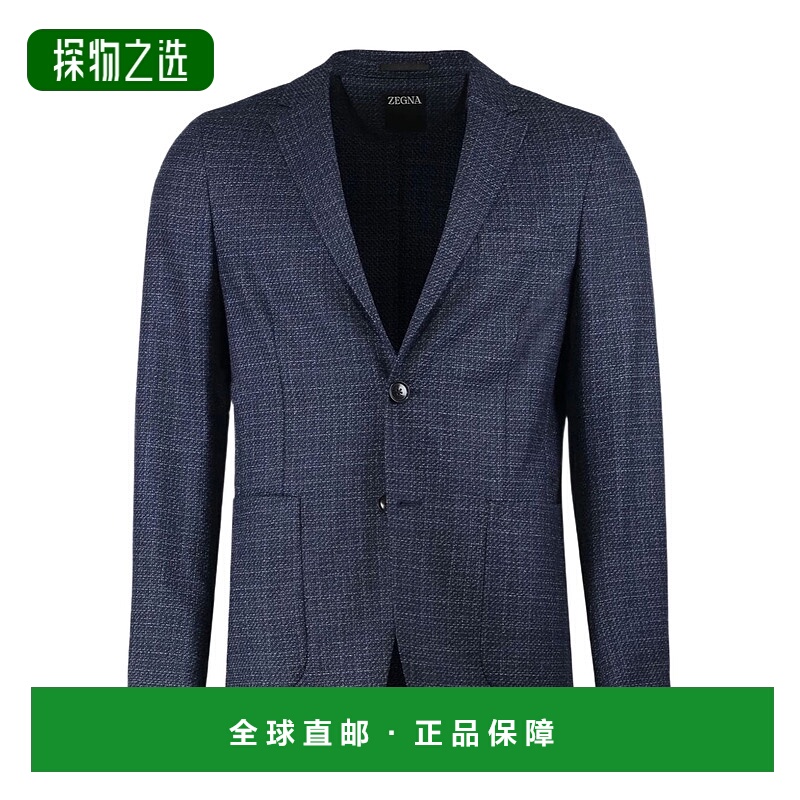 香港直邮Zegna 单排扣西装外套 254719A21D7杰尼亚羊毛