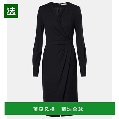 香港直邮MaxMara 麦斯玛拉 女士 Virtus 褶皱针织中长连衣裙