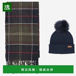 香港直邮Barbour 女士围巾 LGS0054TN11 AW2025 红色 Dover Beani