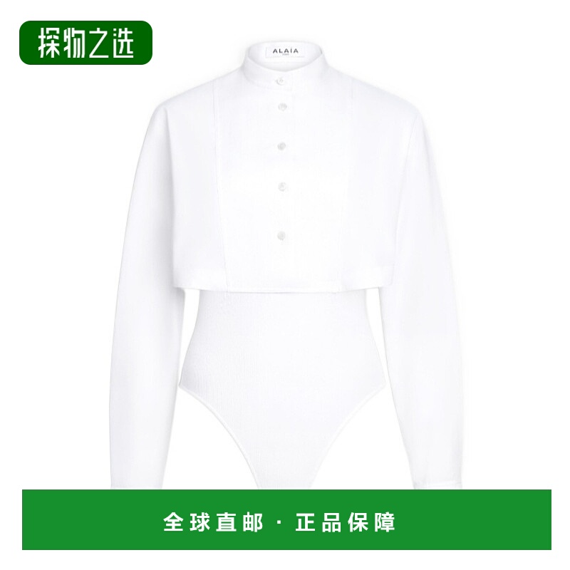 香港直邮Alaia 长袖衬衫式连体衣 AA9B0416T611C