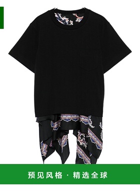 香港直邮Sacai 女士 and Polos T恤黑色T恤 2508149