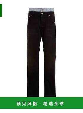 香港直邮Vtmnts 双腰牛仔裤 VL16PA400BBLACKLIGHTBLUEMulticolor