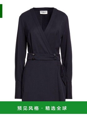 1h可退 香港直邮Iceberg 冰山 女士 缠绕式连衣裙 blue蓝色 舒适