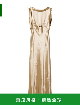 1h可退 香港直邮Miu Miu 长款缎面连衣裙 MF615715ZCSOOO长裙